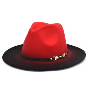Fedora Hat various gradient colors wide brim wool/felt unisex fedora hat new
